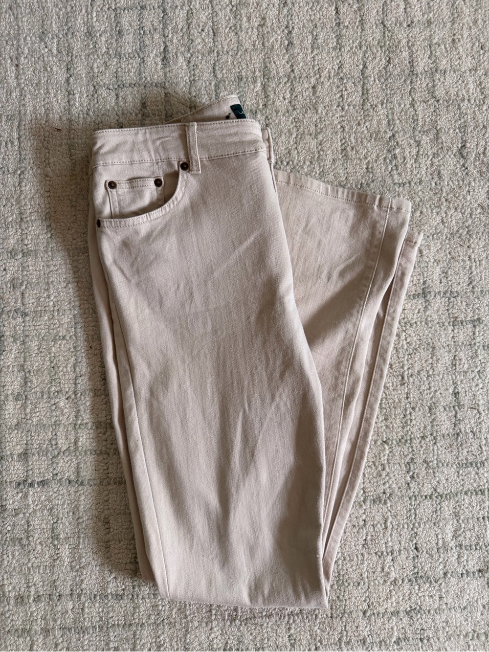 Lauren Ralph Lauren Straight-Leg Jeans in Light Beige